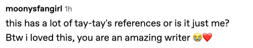 Peak Comment Of The Year (it Just Started; Also YOU NOTICED AHHH). I Love Taylor Swift And Will Do Anything