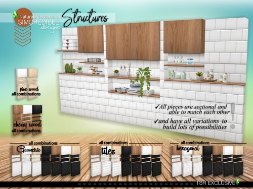 Naturalis Bathroom Structures/Modules By SIMcredible!designs | Available at TSR. Now you can decorat