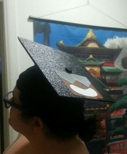 dknees88:  Graduation Cap Garnet!  This was so much fun to do, and it came out much better than I expected. To my peers: We are an experience: make sure we’re a good experience :)!  Took roughly 1 ½ hours. Materials: various scrapbook paper, hot glue