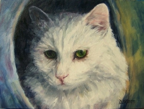 Waterpainting of Cat By Debra Sisson