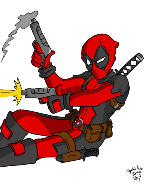 captaintaco2345:Some fanart of Deadpool. Haven’t drawn him in a while, so I decided to do so now.  Just reblogging some of my overlooked stuff. 