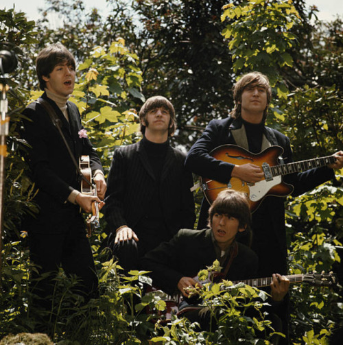 twixnmix:The Beatles during the making of promotional films for their singles ‘Rain’ and ‘Paperback 