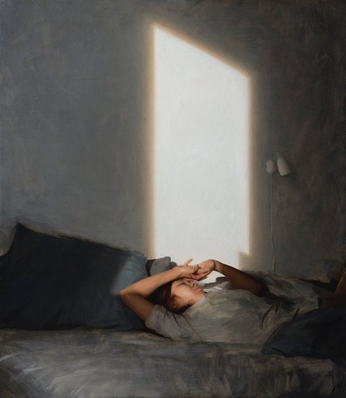 Nick Alm (Swedish, b. 1985, Sweden, based Stockholm, Sweden) - Morgonsol, 2018, Paintings: Oil