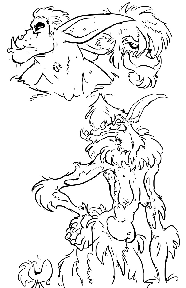 Some more style study sketches. I like how these turned out.
