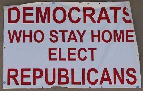 DEMOCRATS WHO STAY HOME ELECT REPUBLICANSTHIS IS HOW 45 GOT IN DESPITE THE MAJORITY OF THE COUNTRY B
