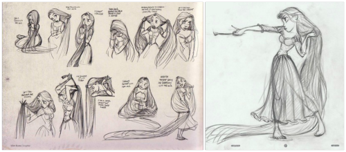 mydickisthealpha:opaul:thegreatbigfour:moonlight-dragon:-Rapunzel: concept art-She’s so damn beautif