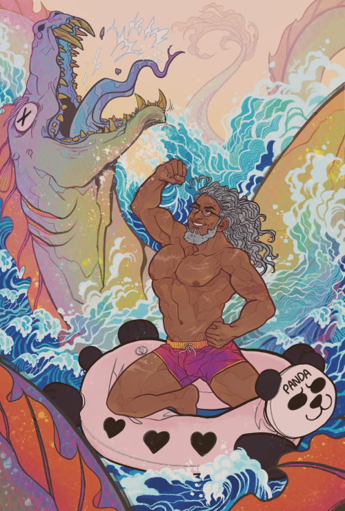 nyxalecto: The second of my contributions to @pinopzine!! Featuring Rayleigh going fishing from a fl