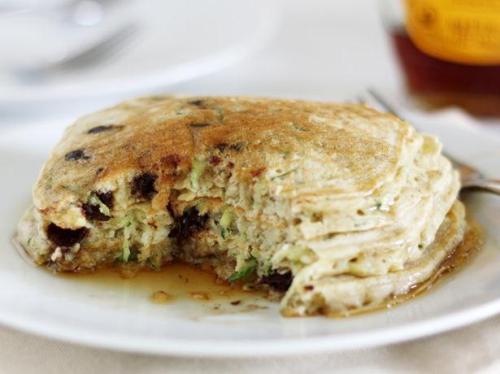 It’s like zucchini bread and chocolate chip pancakes had a baby. Recipe: Chocolate Chip Zucchi