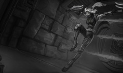 Monochromatic Splash Art: Silverfang Akali