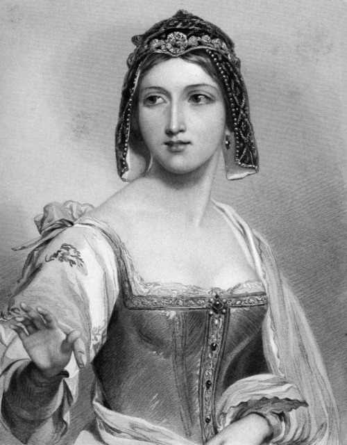 Silvia (character from “The Two Gentlemen of Verona”, 1849, engraving after John William