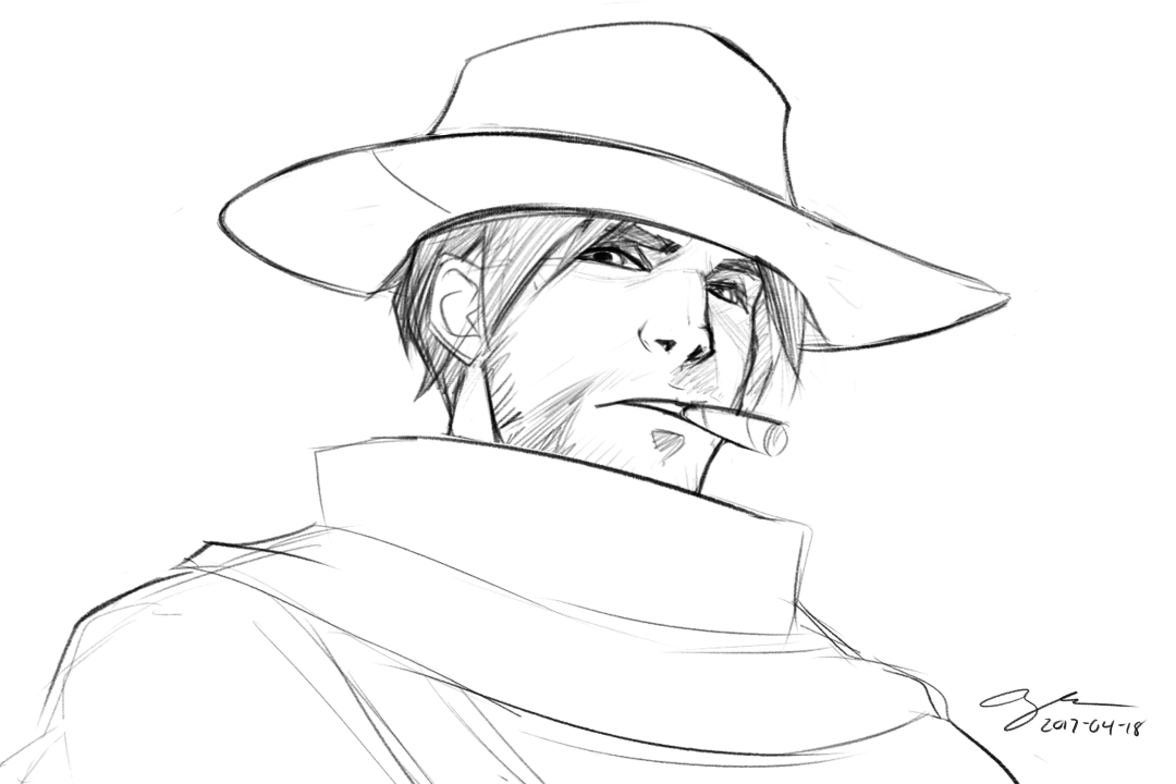 Featured image of post How To Draw Mccree Draw a smaller circle with a rounded trapezoid to make the dragon s head