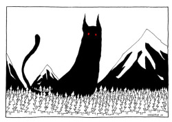 wornjournal:  The Legend of the Yule Cat  The Yule Cat (Jólakötturinn or Jólaköttur) is a monster from Icelandic folklore, a huge and vicious cat said to lurk about the snowy countryside during Christmastime and eat people who had not received new