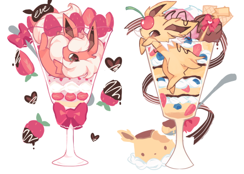 Eeveelution Drinks And Parfaits 