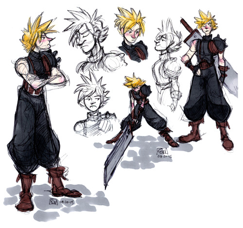 humblegoatart:every character in FFVII has legs for days