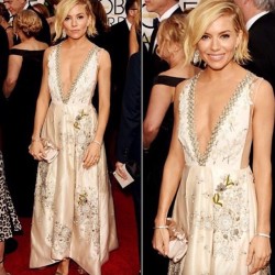 Lovaniam:  We’re Loving This @Miumiu Dress On Sienna Miller. #Goldenglobes #Redcarpet