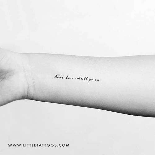 ‘This too shall pass’ temporary tattoo, get it here ► https://bit.ly/2LG1opR