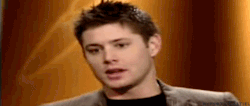 hypnoticcastiel:  Jensen Ackles interview 2006: interviewer &amp; Jensen talk about how shooting the show scares Jared. &ldquo;Jared’s a bit of a baby.. i have to slap his hand away whenever he wants to hold mine.&rdquo; [ytube/myGifs/don’t remove