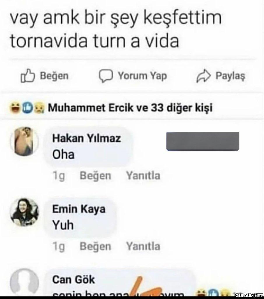 vay amk bir şey keşfettim...