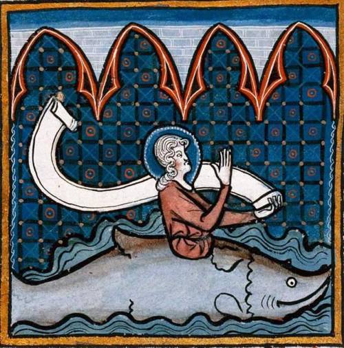 reeve-of-caerwyn: I think the whale is enjoying himself a lot more than Jonah is. (French Bible, 128