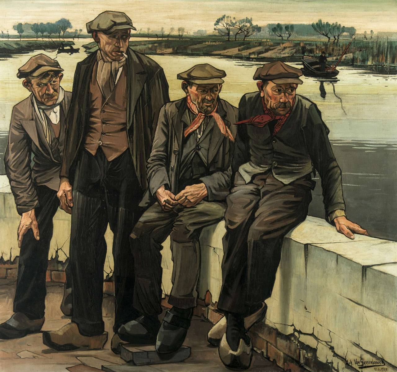 art-and-things-of-beauty:  Achiel van Sassenbrouck (1886-1979) - Four fishermen,