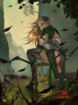 art-of-cg-girls:  Elven Archer by Midfinger