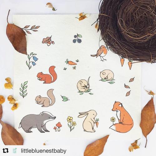 Sweeties! Come and check out @littlebluenestbaby if you want to see how my woodland animals look on 