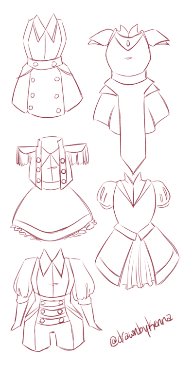 Sketchtember day 6 with some uniform design brainstorming. Not sure that I like any of them, but may