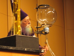 glumshoe:  glumshoe:  Yet more of my wizard professor, who has a poodle familiar which follows him everywhere. I should probably mention that my school also has an astronomy tower decorated with alchemy symbols.  RIP, The Wizard. You will be missed. 