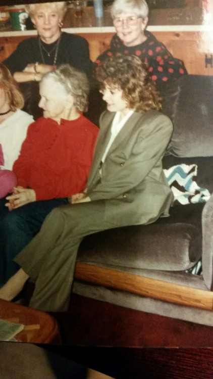 gaybethchilds:look at this picture of my mother in a pants suit….