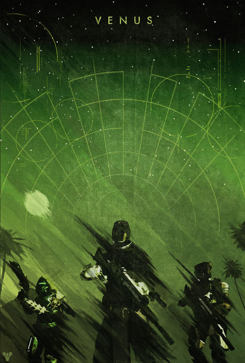 theomeganerd:  Destiny - Earth | Mars | Moon | Venus - Posters by Noble—6
