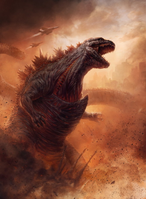 squeer-enix: Magic is doing a crossover with Godzilla and the art is so juicyyyyy !! (source)