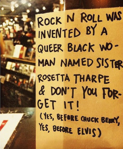 lastlips:  bklynboihood:  A quick note via @roots_collective http://www.afropunk.com/photo/sister-rosetta-tharpe For more info on Sister Rosetta Tharpe, go tohttp://www.afropunk.com/profiles/…/ap-history-sister-rosetta  this tho