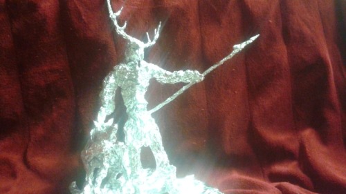 thefoilguy:Hircine from the Elder Scrolls - Aluminum Foil Sculpture