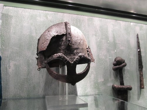 Viking’s Helmet from Gjermundbu mound burial. It is the only known example of a complete Vikin