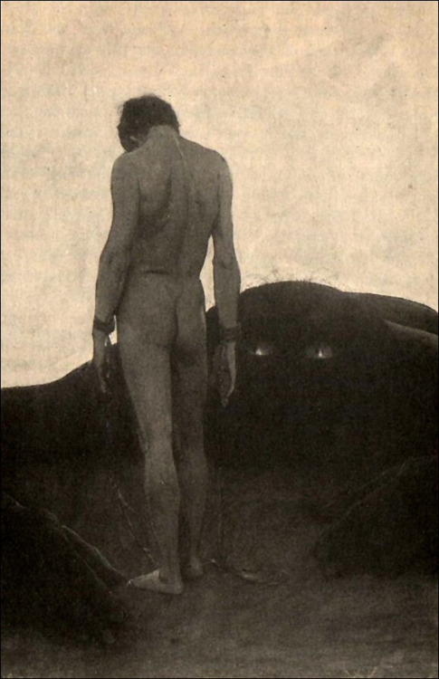 Sascha Schneider, Das Gefühl der Abhänigkeit / The Feeling of Dependency, 1893