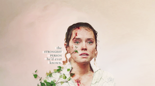 skywailer:“She is strong with the Force. Untrained, but stronger than she knows.”Rey was the stronge