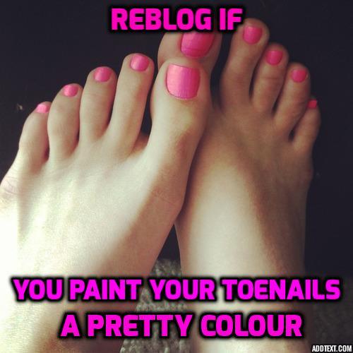 closetsissysammy: I treat myself to regular gel pedicures.I feel so girly when I see my pretty shiny