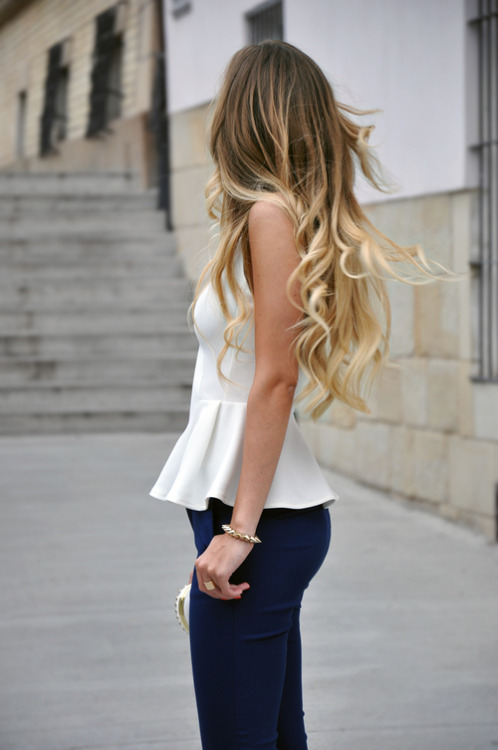 Light blonde ombre hair