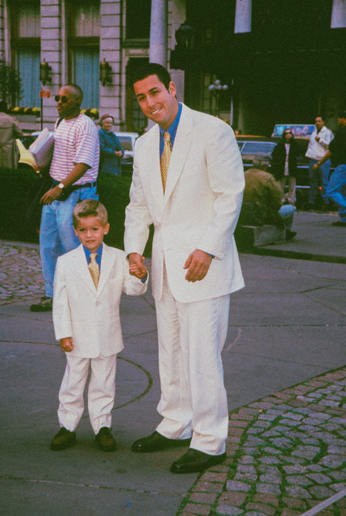 strappedarchives:  Adam Sandler &amp; Cole Sprouse photographed by Arnoldo Magnani while filming