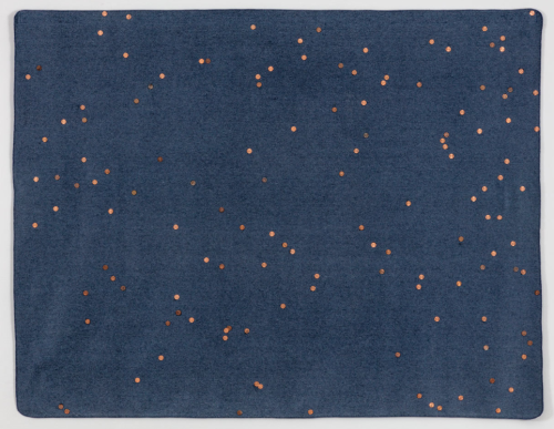 Sam Durant, Dream Map, Ursa Minor, 2016, Prison blanket, pennies, epoxy, 61 × 81 in