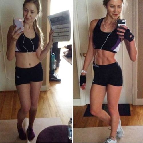 biczozb:  @dana_afanass so proud of this woman 😍💪 from small to STRONG 💪 http://ift.tt/1ohpCDj by kayla_itsines