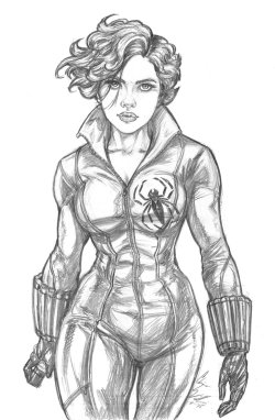 Oldschool Black Widow (MCU) by CdubbArt 