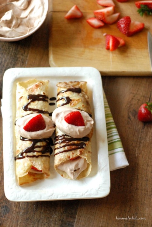 royal-food: Crepes with Nutella Whipped Creamcrepes — as requested :)