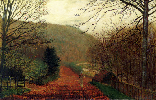 Forge Valley, Scarborough, 1875, John Atkinson Grimshaw Medium: oil,panel
