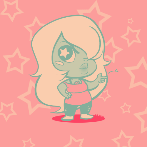 artofchrissi:  Amethyst in pallet #14, for crazyhamlet! Man, I have to get in on this show. :’D (Also, I kind of cheated with that hot pink because dang that’s hard to work with pastels) Request some art!