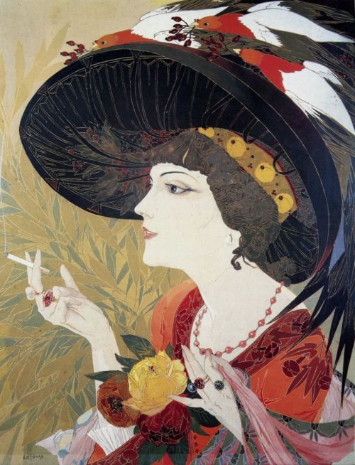 cavetocanvas:Georges la Feure, La Fumeuse 4, 1910