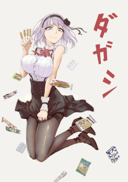 pantyhosedcharacters:  Hotaru Shidare - Dagashi Kashi Fanart by:   レロイ   