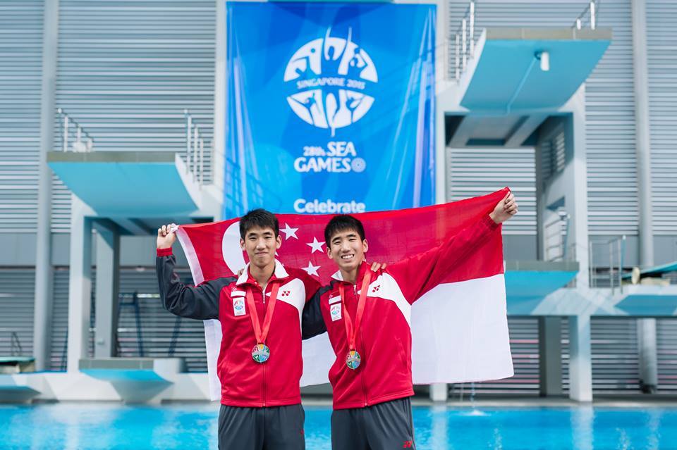 “Men&rsquo;s 3m Synchronized Springboard - Mark and Timothy Lee won Silver