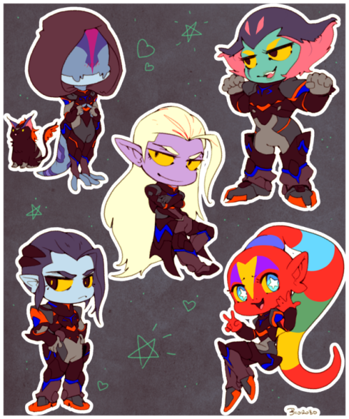 biorobo: :D voltron galra girls (and brat)  great team of magical girls 