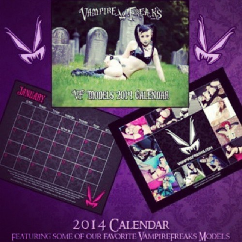 Porn photo zzybrastripes:  The VampireFreaks 2014 calendar